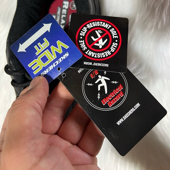 New Men's Skechers Work Relaxed Fit Dighton Slip Resistant Shoes (WIDE FIT) - Picture 2 of 14